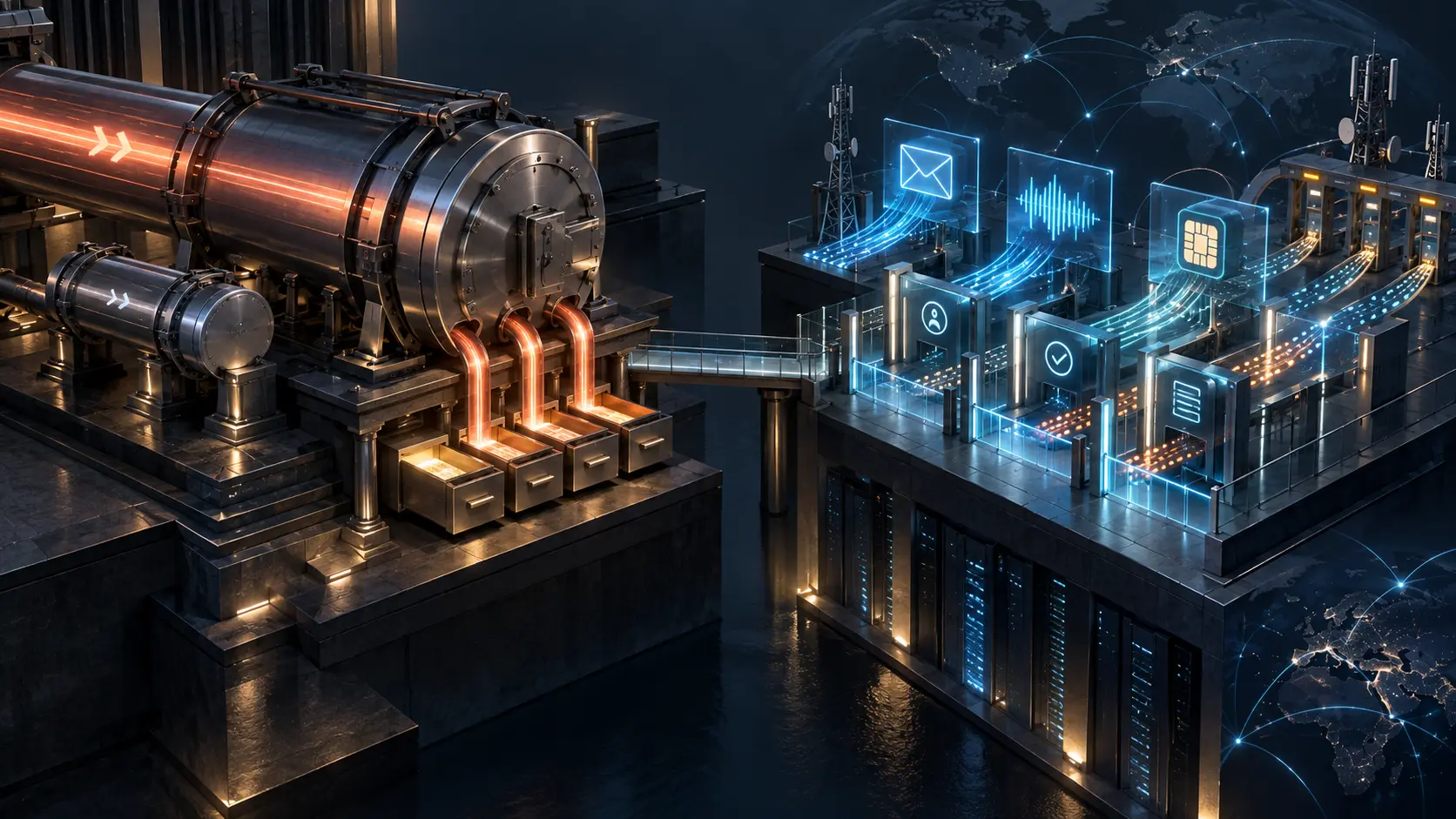 Conceptual editorial image separating Bird’s shareholder-liquidity debt conduits from a gated AI-agent communications control plane.